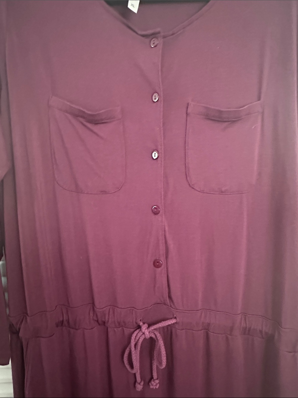Lively Deep Plum V-Neck Jumpsuit Size XL - Picture 4 of 5